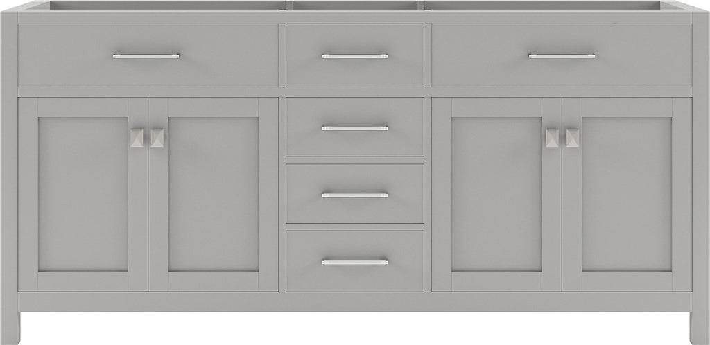 VHG MD-2072-CAB-GR Caroline 72" Double Cabinet in Gray