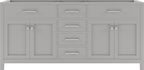 VHG MD-2072-CAB-GR Caroline 72" Double Cabinet in Gray