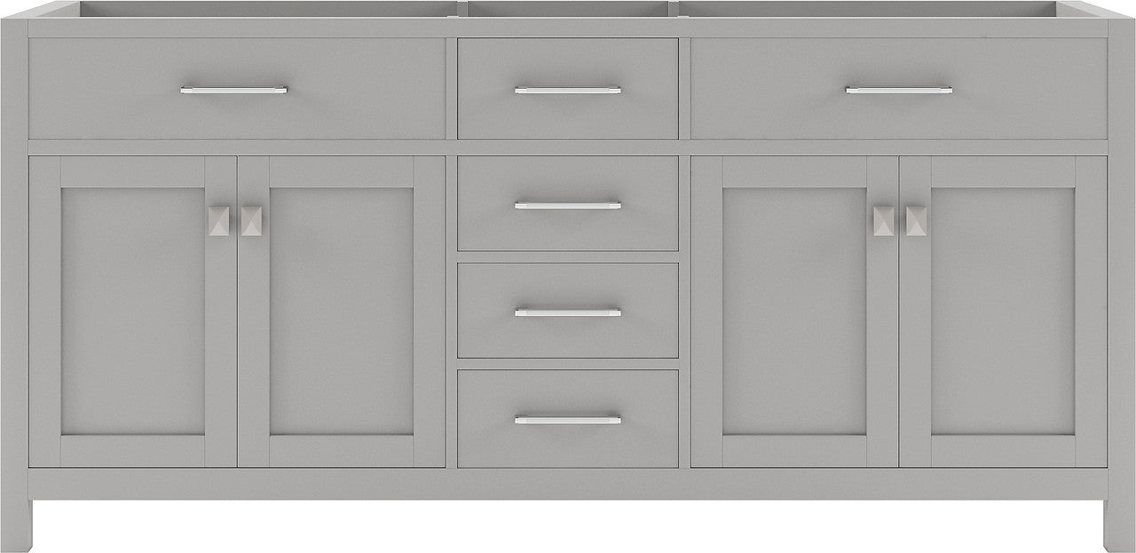 VHG MD-2072-CAB-GR Caroline 72" Double Cabinet in Gray