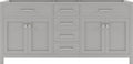 VHG MD-2072-CAB-GR Caroline 72" Double Cabinet in Gray