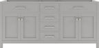 VHG MD-2072-CAB-GR Caroline 72" Double Cabinet in Gray