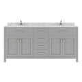 VHG MD-2072-CMRO-GR-NM Caroline 72" Double Bath Vanity in Gray with Cultured Marble Quartz Top and Round Sinks
