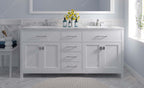 VHG MD-2072-CMRO-WH-NM Caroline 72" Double Bath Vanity in White with Cultured Marble Quartz Top and Round Sinks