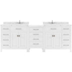 VHG MD-2193-CMSQ-WH-NM Caroline Parkway 93" Double Bath Vanity in White with Cultured Marble Quartz Top and Square Sinks