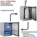 HCK 6.04 Cubic Ft. Indoor/Outdoor Stainless Steel Refridgerator/Kegerator
