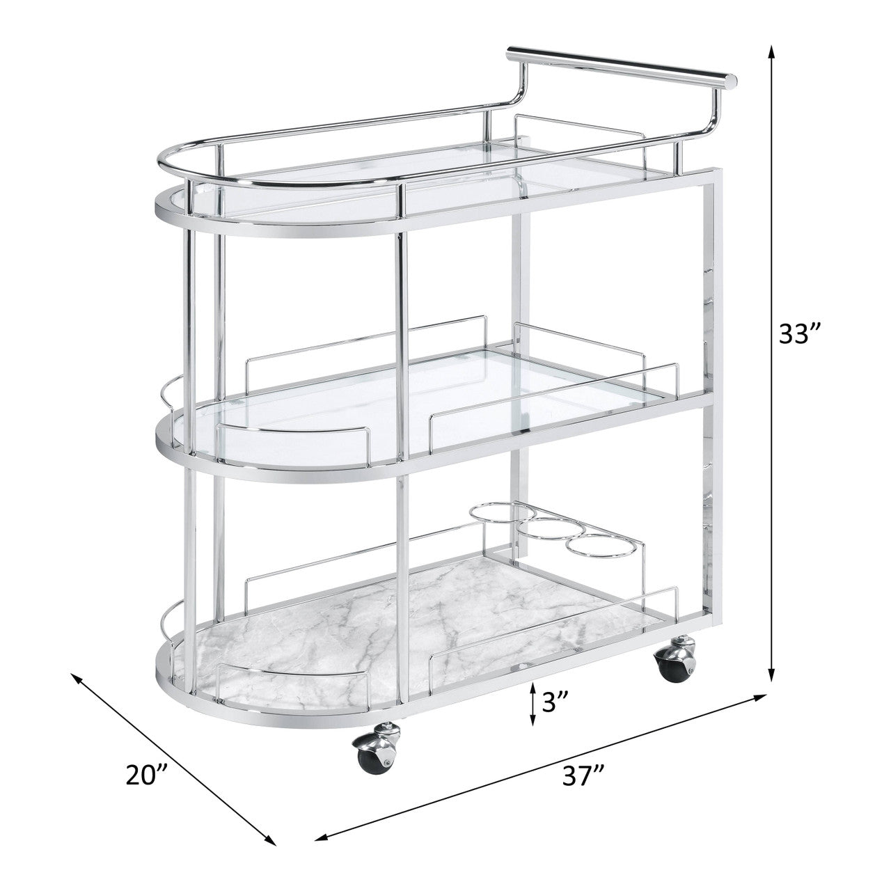 ACME AC00161 Inyo Serving Cart  3