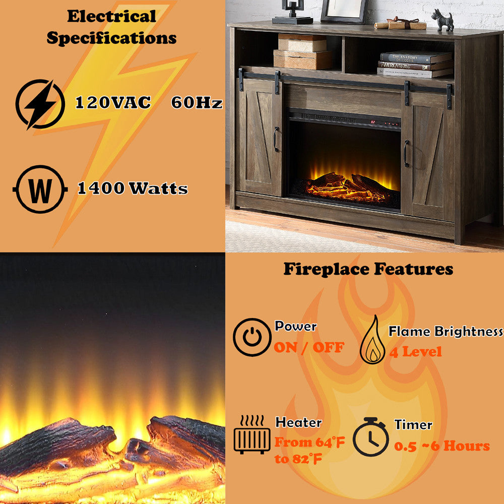 ACME AC00274 Tobias Fireplace  4