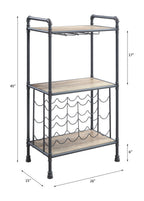 ACME AC00364 Brantley Floor Wine Bottle & Glass Rack  3