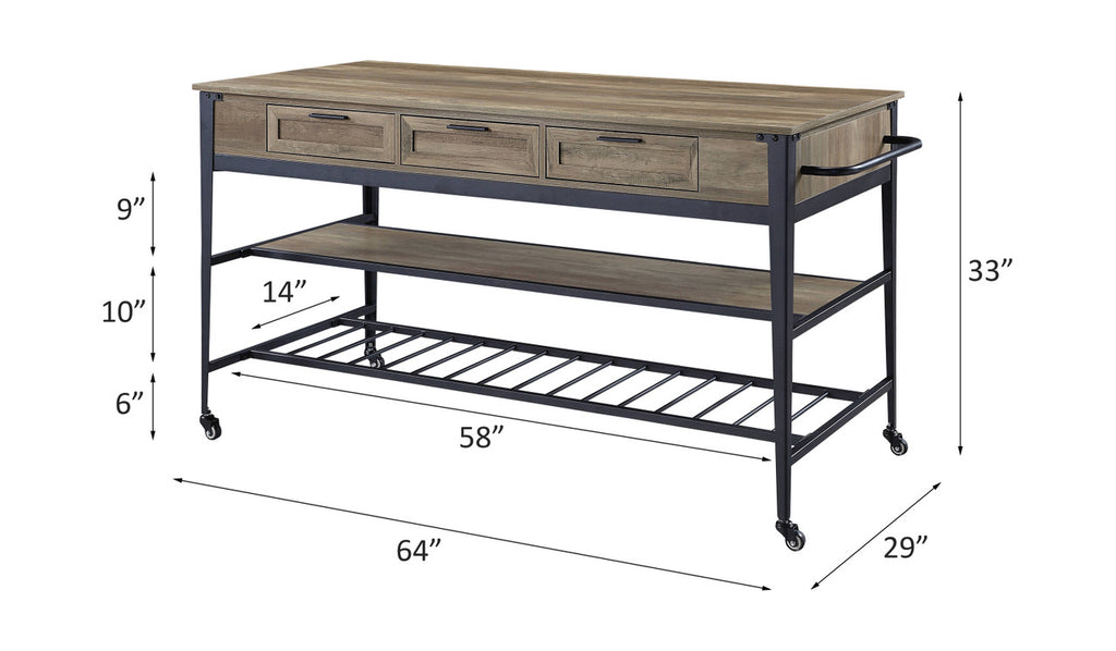 ACME AC00402 Macaria Kitchen Cart  5