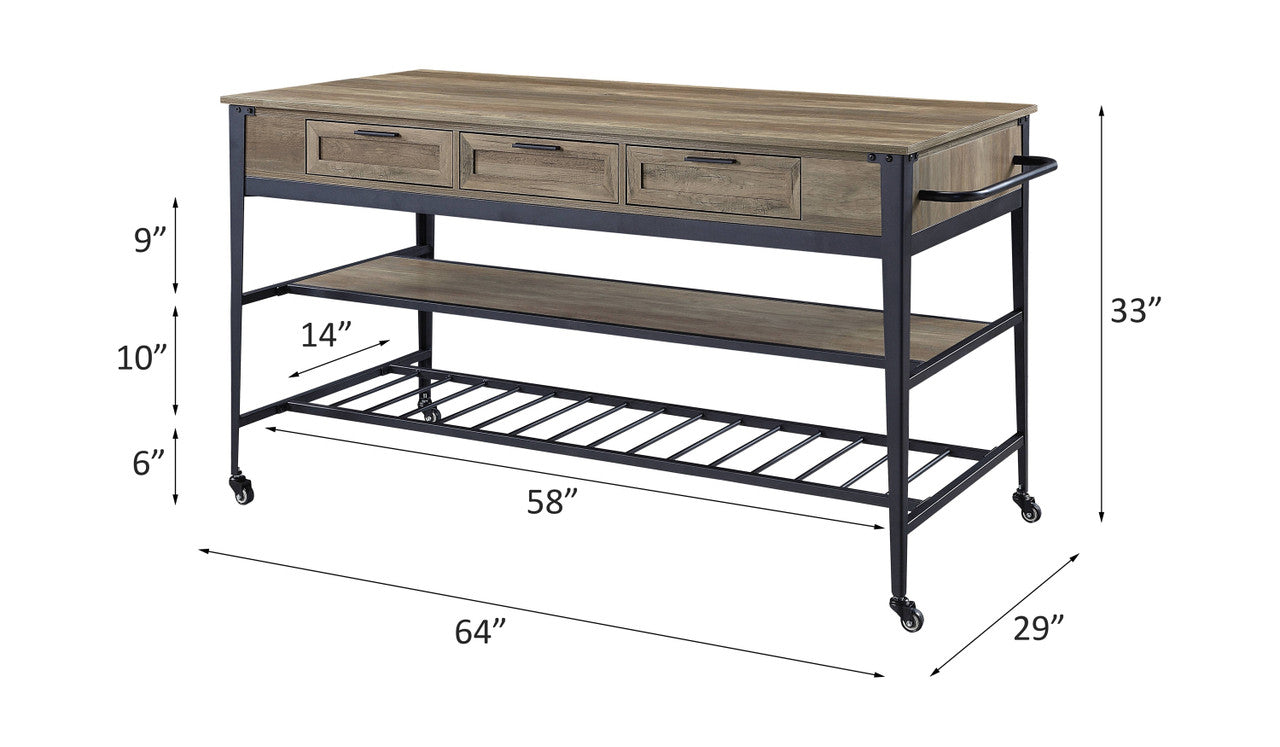 ACME AC00402 Macaria Kitchen Cart  5