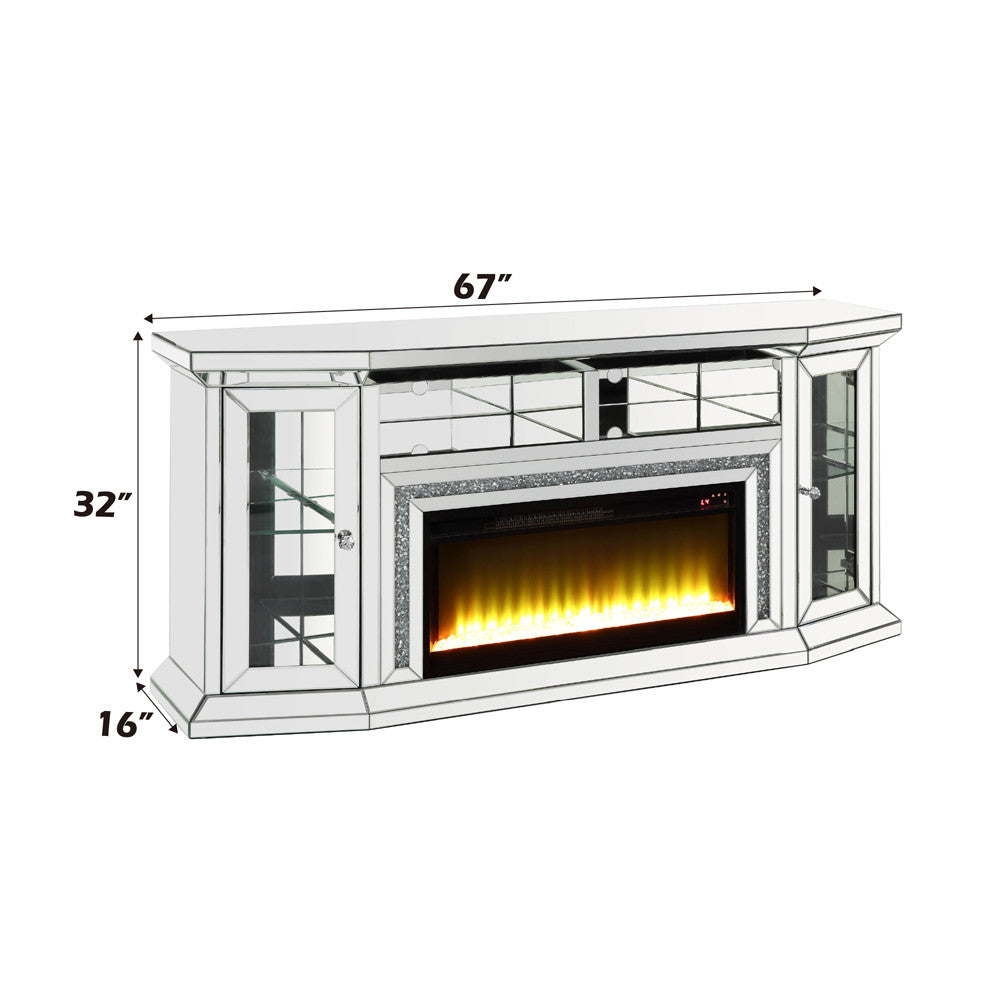 ACME AC00517 Noralie Fireplace with Firecore with Led  9