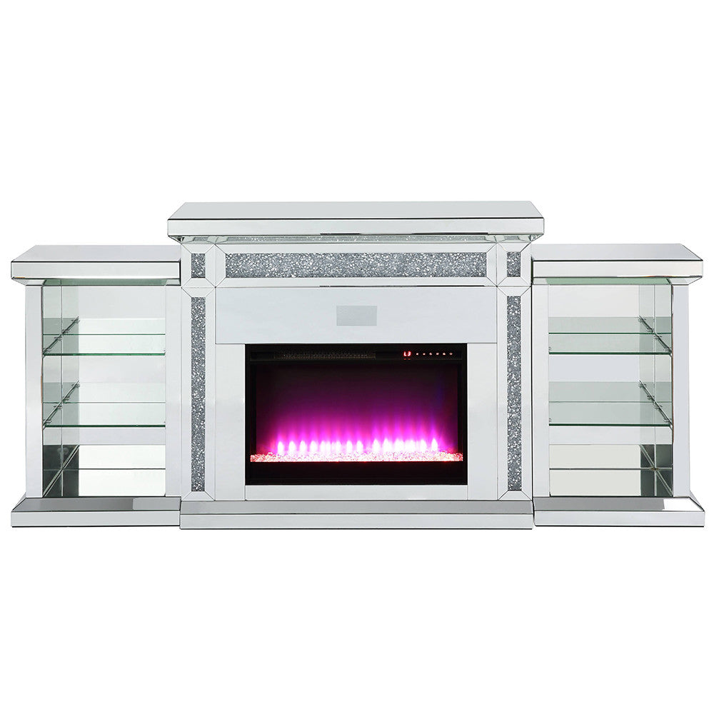 ACME AC00518 Noralie Fireplace with Firecore with Bluetooth  11