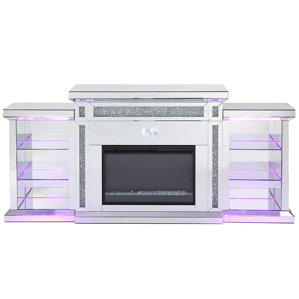 ACME AC00518 Noralie Fireplace with Firecore with Bluetooth  7