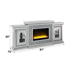 ACME AC00522 Noralie Fireplace with Firecore with Led  9