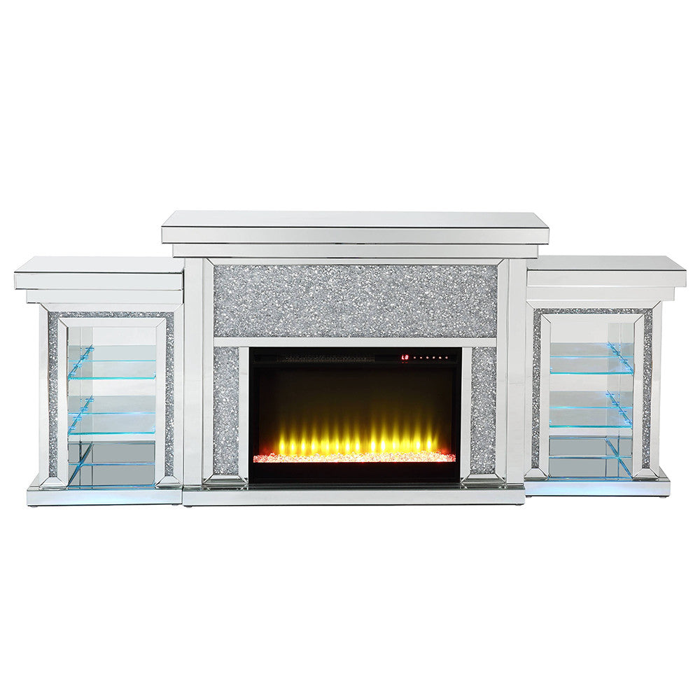 ACME AC00524 Noralie Fireplace with Firecore with Led  6