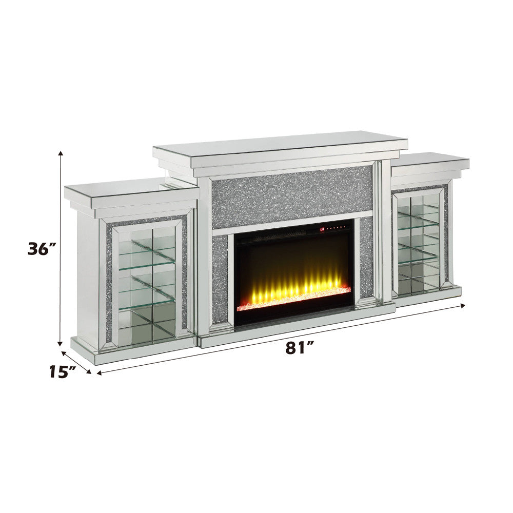 ACME AC00524 Noralie Fireplace with Firecore with Led  8