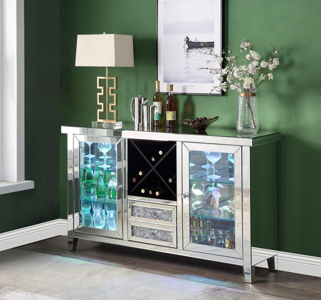 ACME AC00525 Noralie Wine Cabinet with Led  1