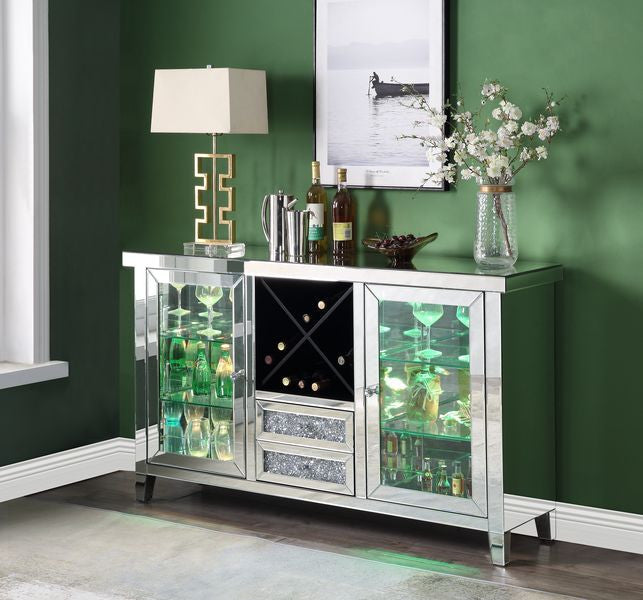 ACME AC00525 Noralie Wine Cabinet with Led  2