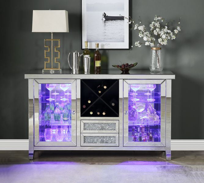 ACME AC00525 Noralie Wine Cabinet with Led  4