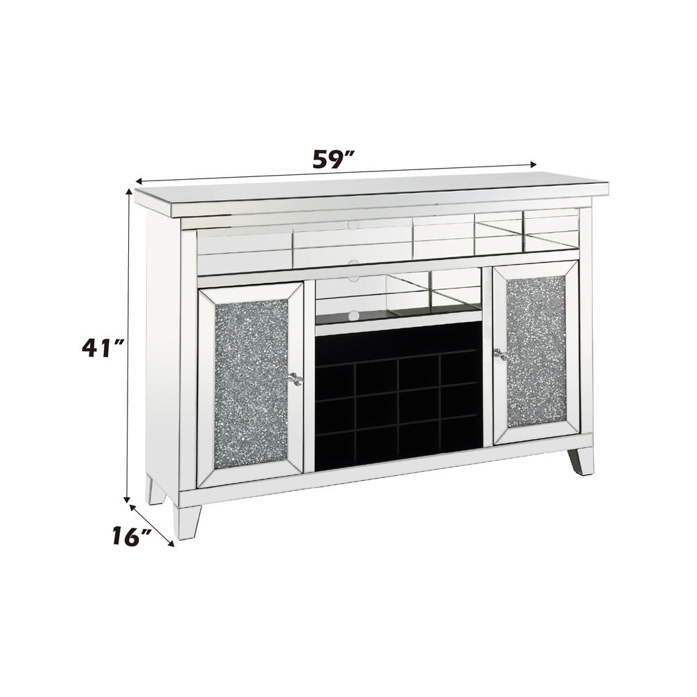 ACME AC00526 Noralie Wine Cabinet with Led  1
