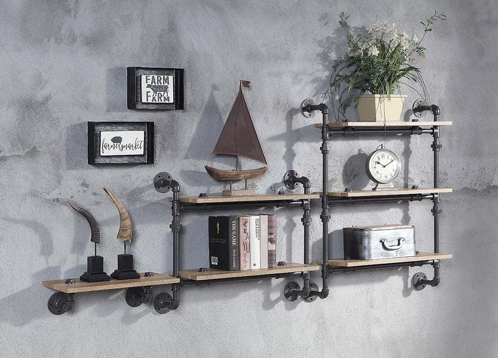 ACME AC00735 Brantley Wall Rack with 2 Shelves  3