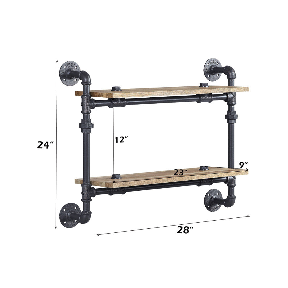 ACME AC00735 Brantley Wall Rack with 2 Shelves  6