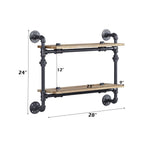 ACME AC00735 Brantley Wall Rack with 2 Shelves  6