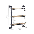 ACME AC00736 Brantley Wall Rack with 3 Shelves  5