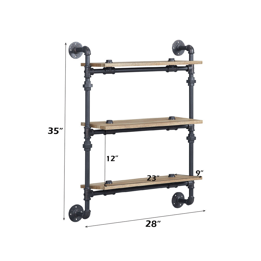 ACME AC00736 Brantley Wall Rack with 3 Shelves  5