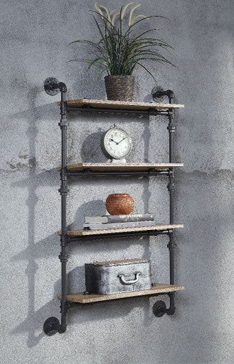 ACME AC00737 Brantley Wall Rack with 4 Shelves
