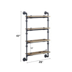ACME AC00737 Brantley Wall Rack with 4 Shelves  5