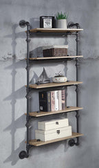 ACME AC00738 Brantley Wall Rack with 5 Shelves