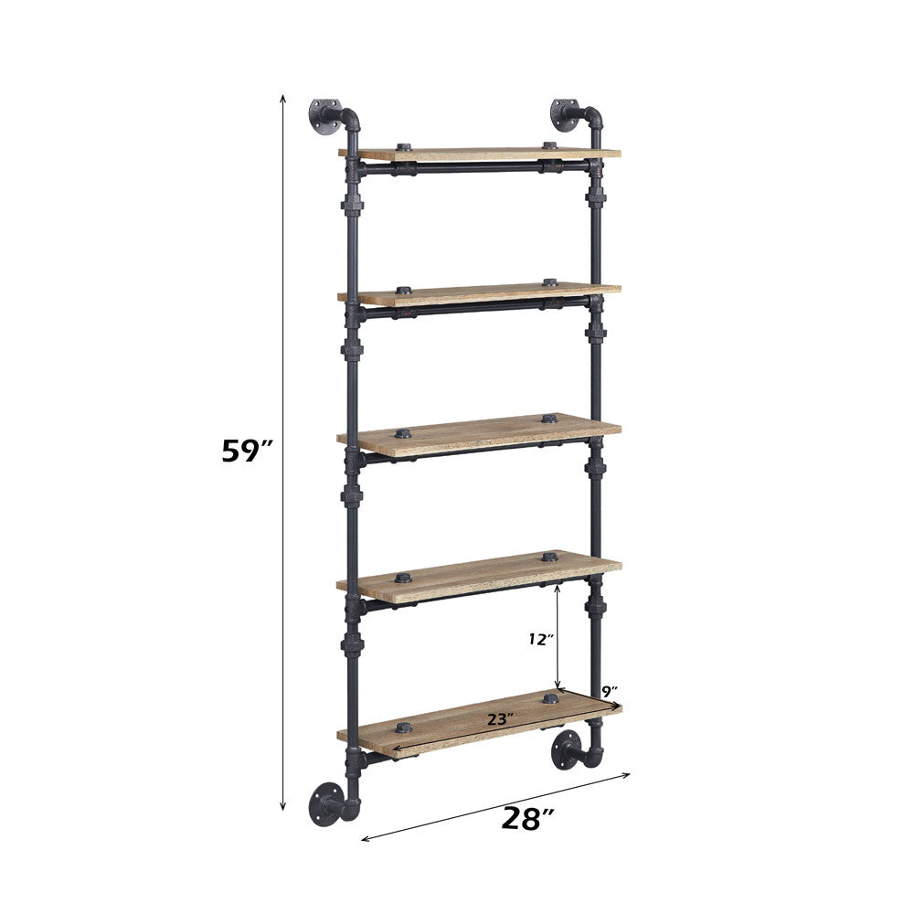 ACME AC00738 Brantley Wall Rack with 5 Shelves  5