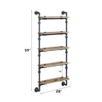 ACME AC00738 Brantley Wall Rack with 5 Shelves  5