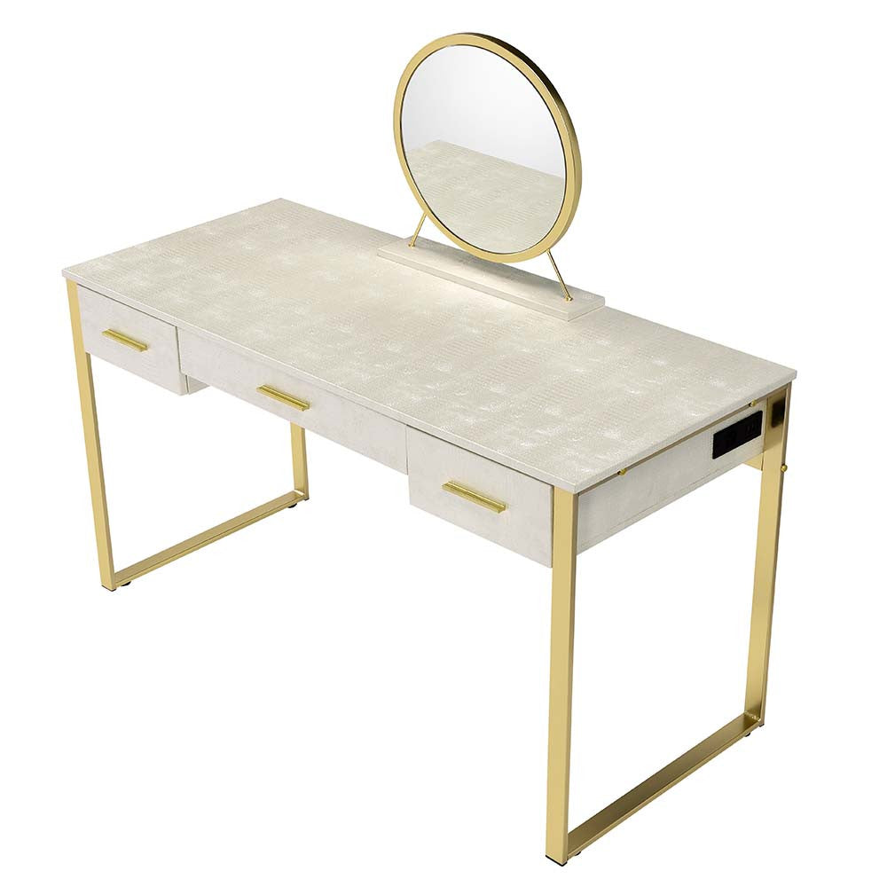 ACME AC00841 Myles Champagne Vanity Set  3