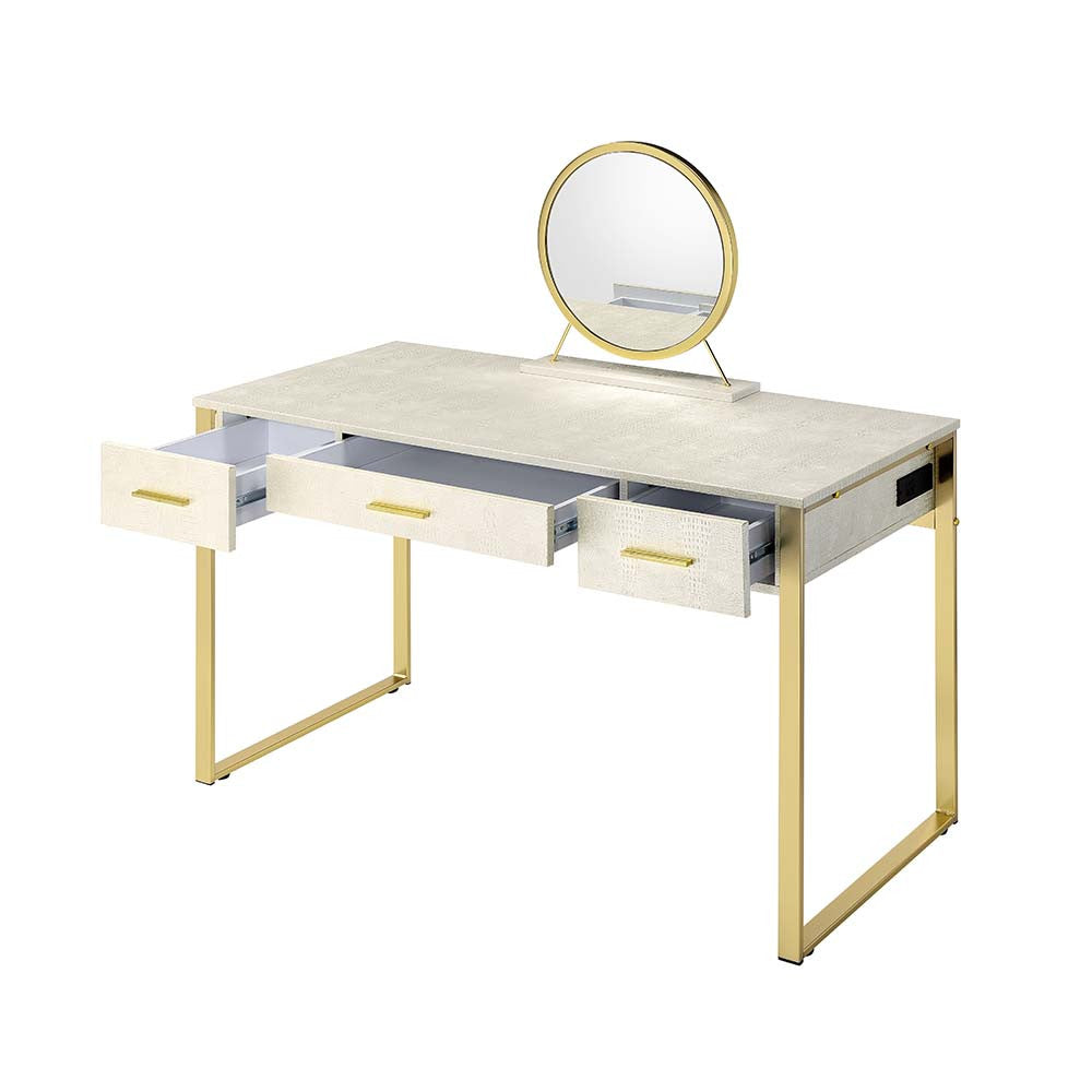 ACME AC00841 Myles Champagne Vanity Set  4