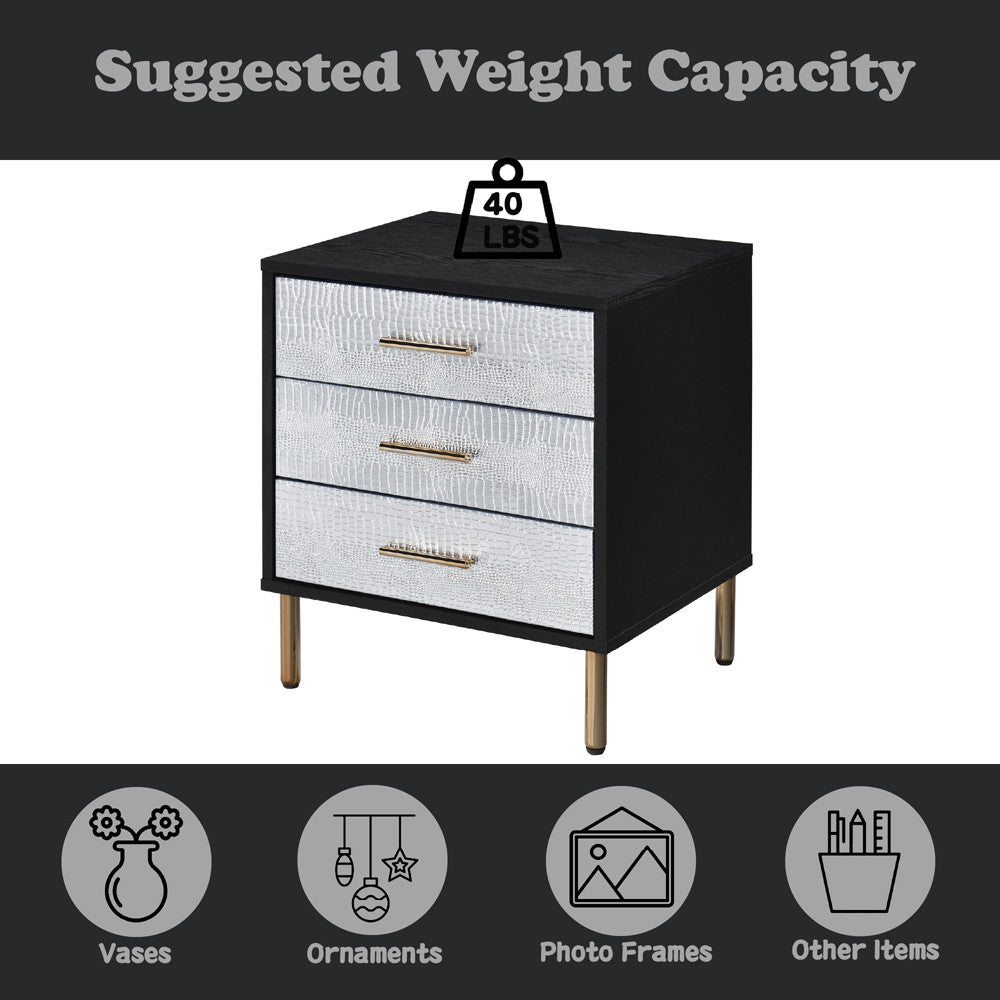ACME AC00842 Myles Black Nightstand  6