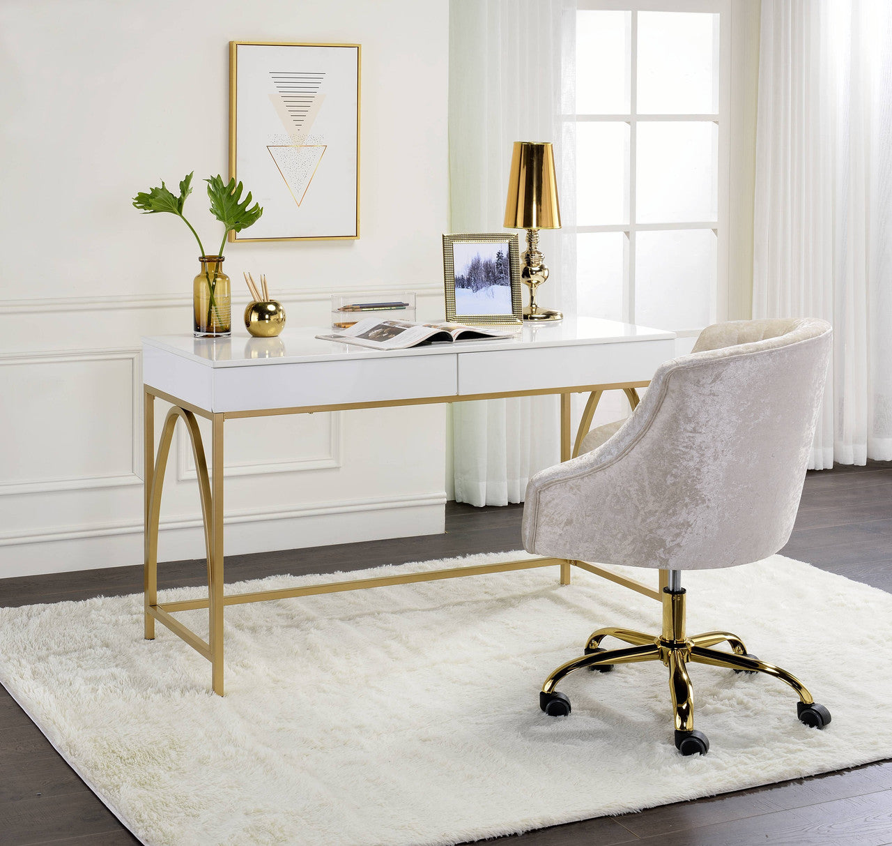 ACME AC00900 Lightmane Vanity Desk  5