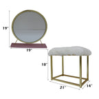 ACME AC00934 Adao Vanity Mirror and Stool  5