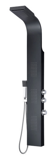 ANZZI Level Series 66 in. Full Body Shower Panel System with Heavy Rain Shower and Spray Wand in Black SP-AZ056