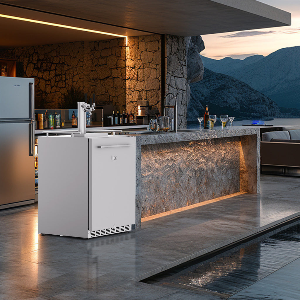 HCK 6.04 Cubic Ft. Indoor/Outdoor Stainless Steel Refridgerator/Kegerator