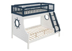 ACME BD00493 Farah Navy Blue Twin/Full Bunk Bed  1