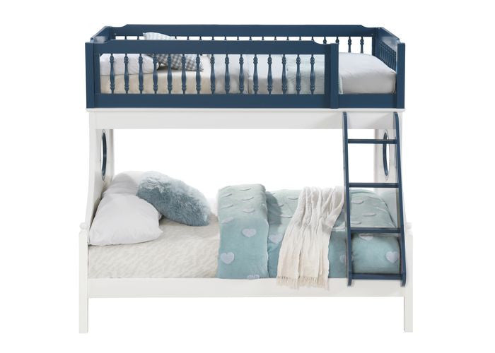 ACME BD00493 Farah Navy Blue Twin/Full Bunk Bed  2