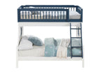 ACME BD00493 Farah Navy Blue Twin/Full Bunk Bed  2