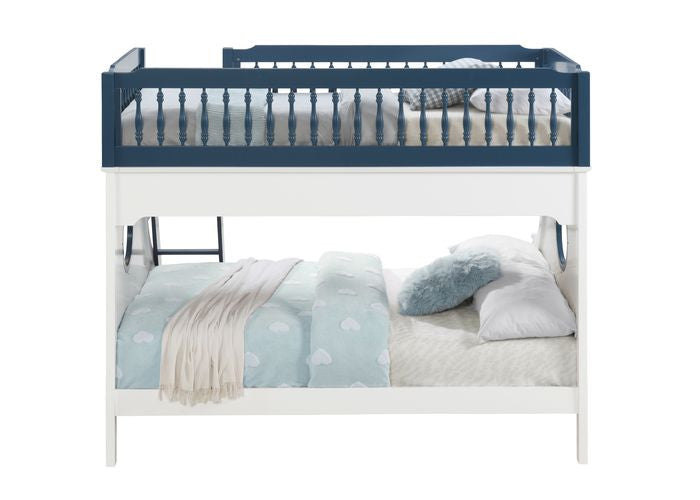 ACME BD00493 Farah Navy Blue Twin/Full Bunk Bed  4