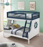 ACME BD00493 Farah Navy Blue Twin/Full Bunk Bed
