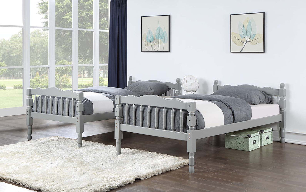 ACME BD00864 Homestead Gray Twin/Twin Bunk Bed  1