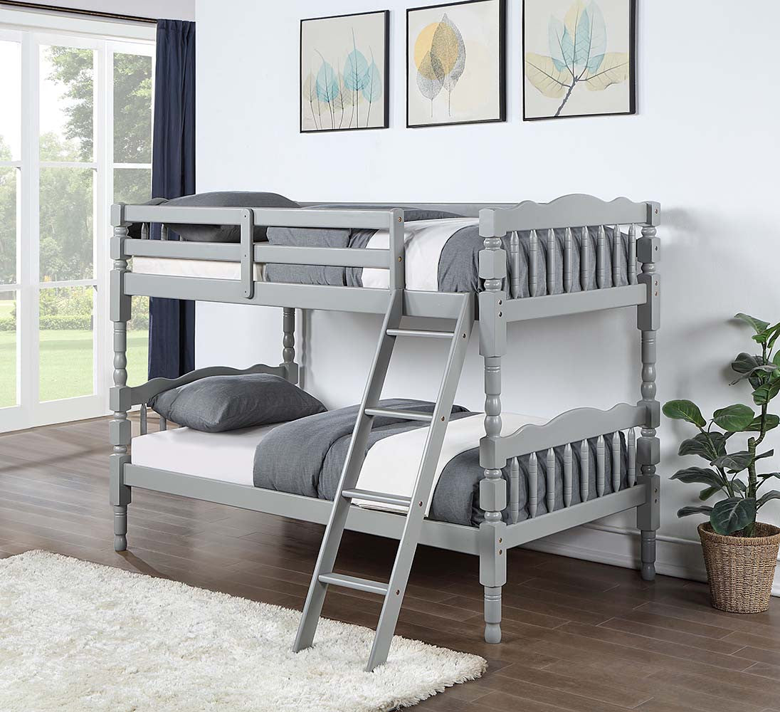 ACME BD00864 Homestead Gray Twin/Twin Bunk Bed