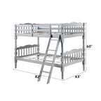 ACME BD00864 Homestead Gray Twin/Twin Bunk Bed  6