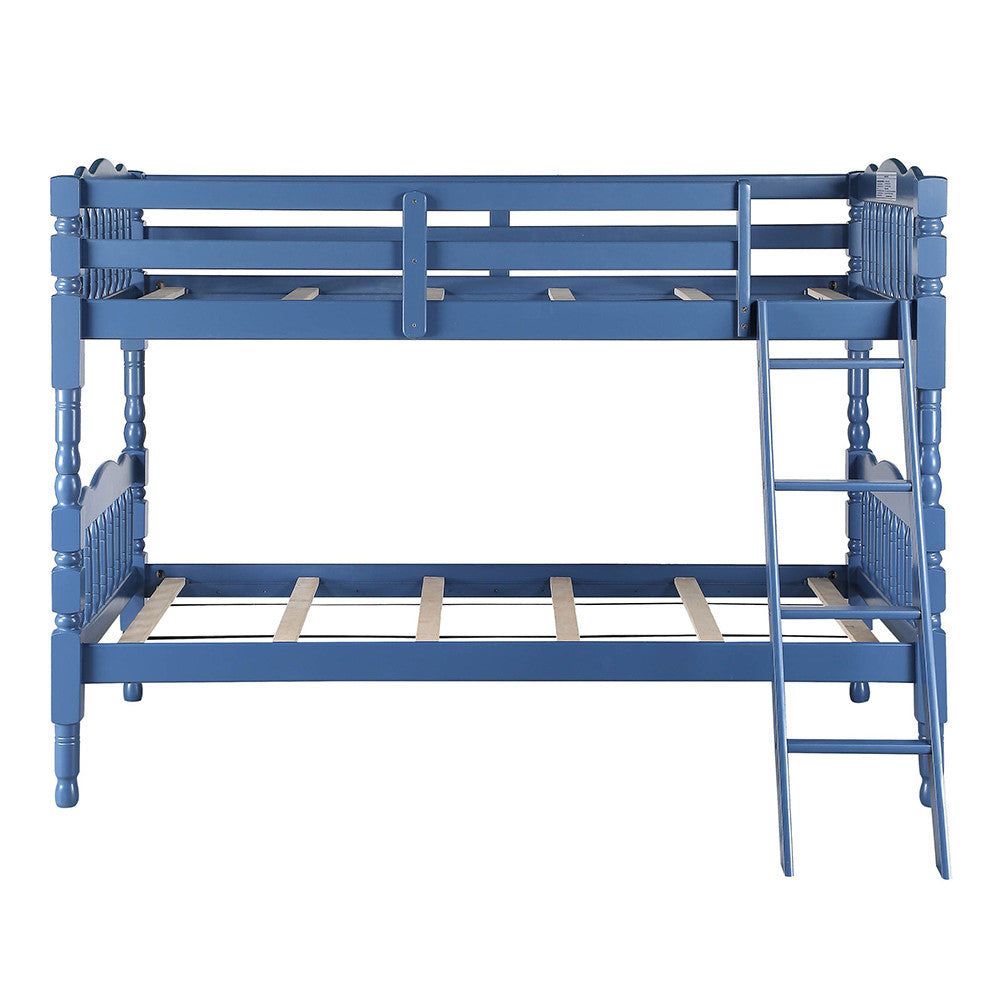 ACME BD00865 Homestead Dark Blue Twin/Twin Bunk Bed  2